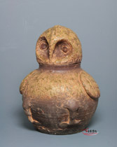 汉青瓷猫头鹰形罐